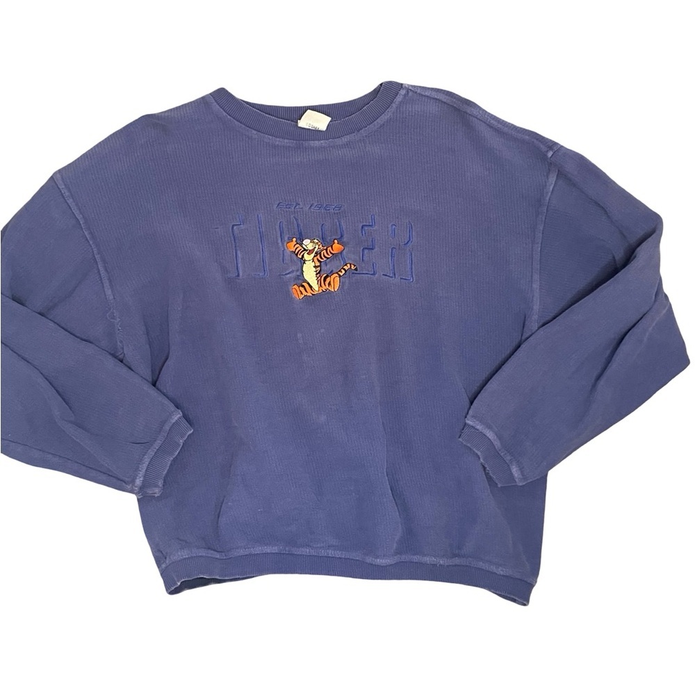 VTG 90s Disney Store Tigger Embroidered Crewneck - Made in Russia - Medium